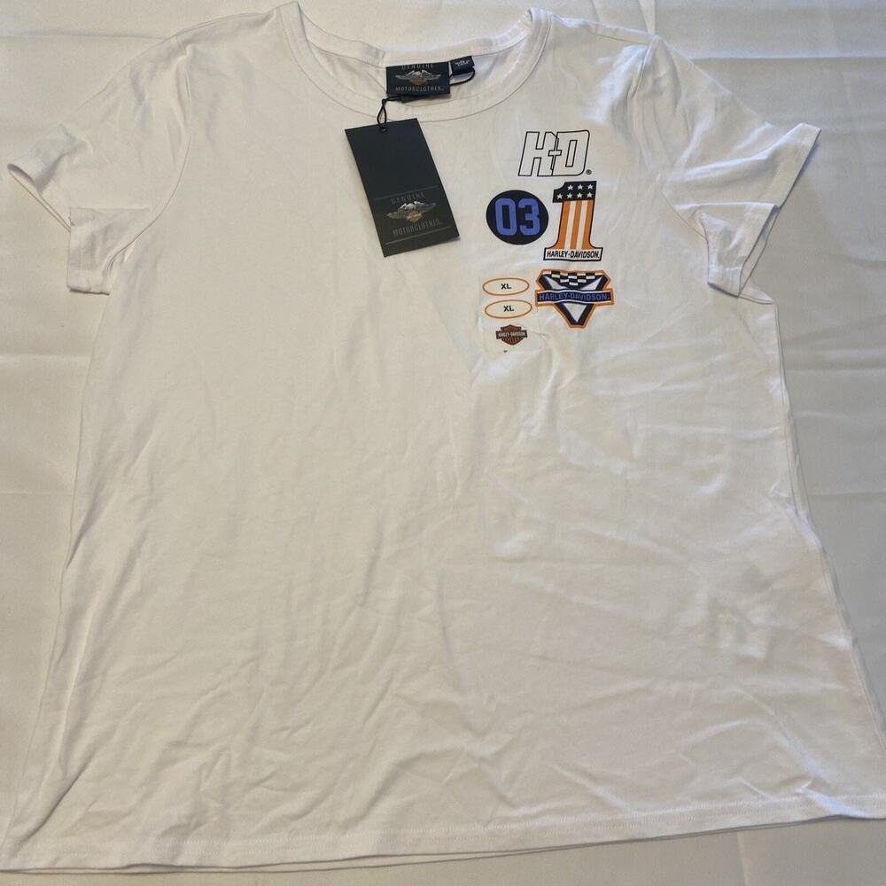 New Genuine Harley Davidson Motorclothes Women’s Whit T Shirt XL